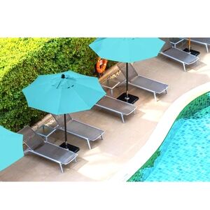 7.5' Umbrella Replacement Canopy turquoise Blue